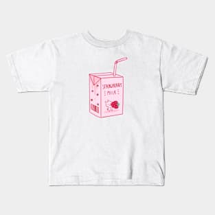 Strawberry milk box Kids T-Shirt